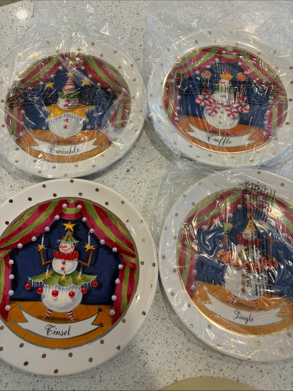 Department 56 Snow Biz Festive Snowman Decorative Plate